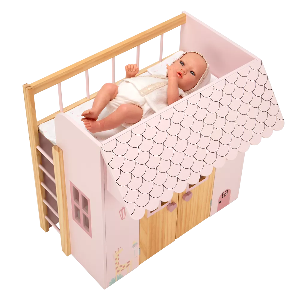 Arias lėlės kūdikio lovelė su žaidimų nameliu, Gamta