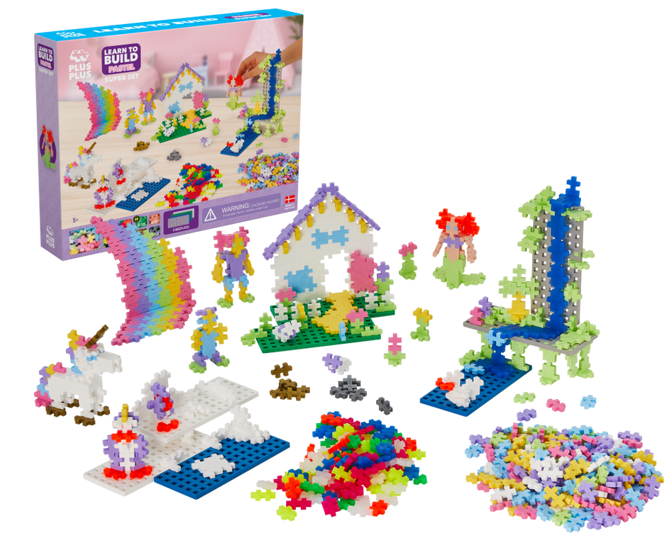 Plus Plus PRADŽIAMOKSLIS, pastelinis, 1200 det.