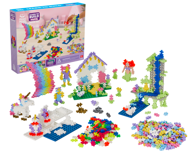 Plus Plus PRADŽIAMOKSLIS, pastelinis, 1200 det.