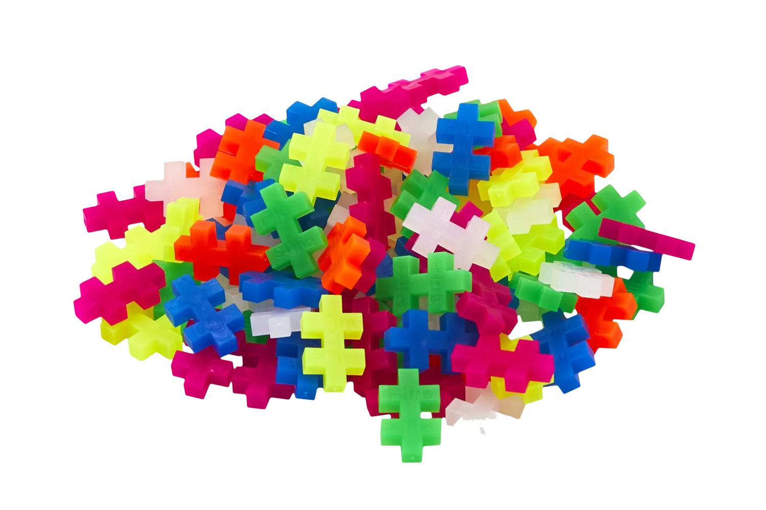 Plus Plus konstruktorius, Mini neoninių spalvų, 100 det.