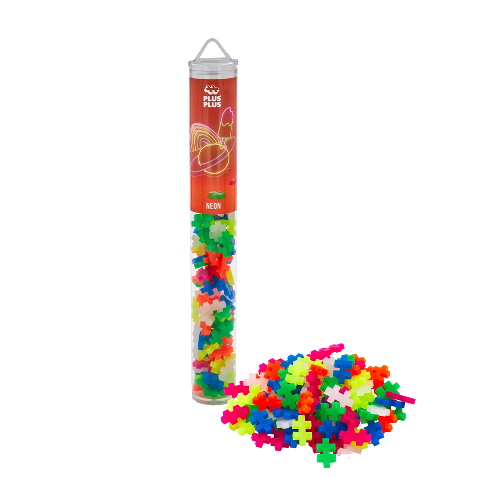 Plus Plus konstruktorius, Mini neoninių spalvų, 100 det.