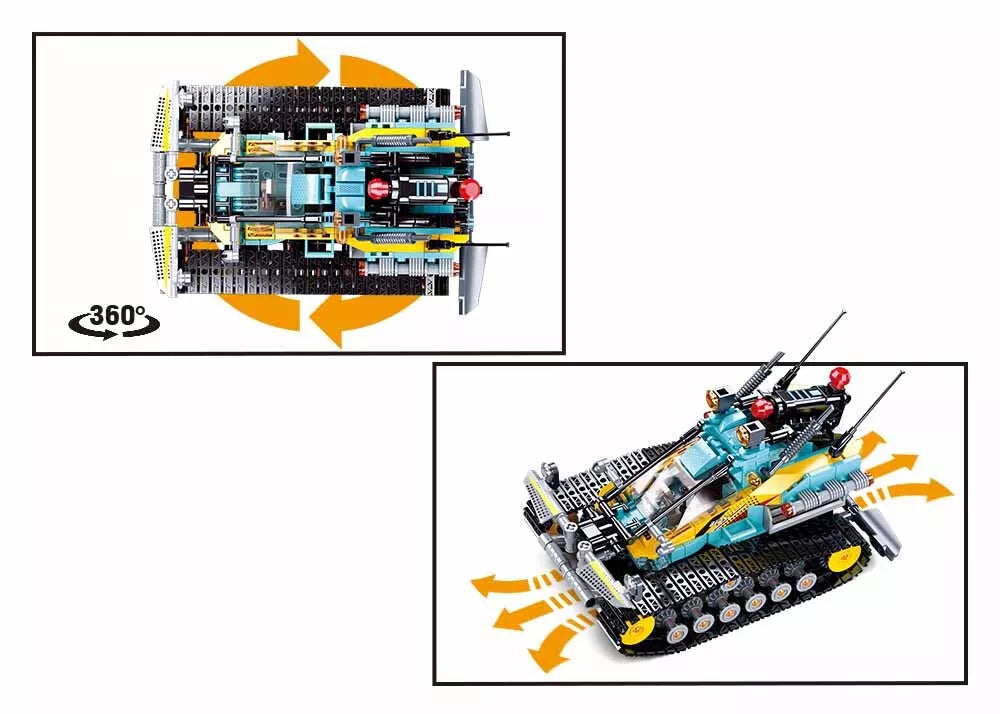 Sluban konstruktorius, RC valdomas vikšrinis automobilis Scorpio, 530 det.