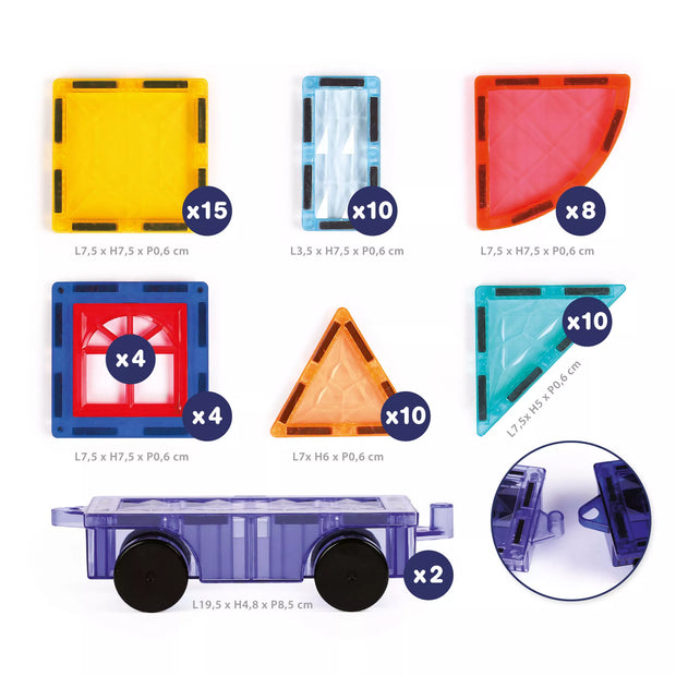 LUDI magnetinis konstruktorius su ratais