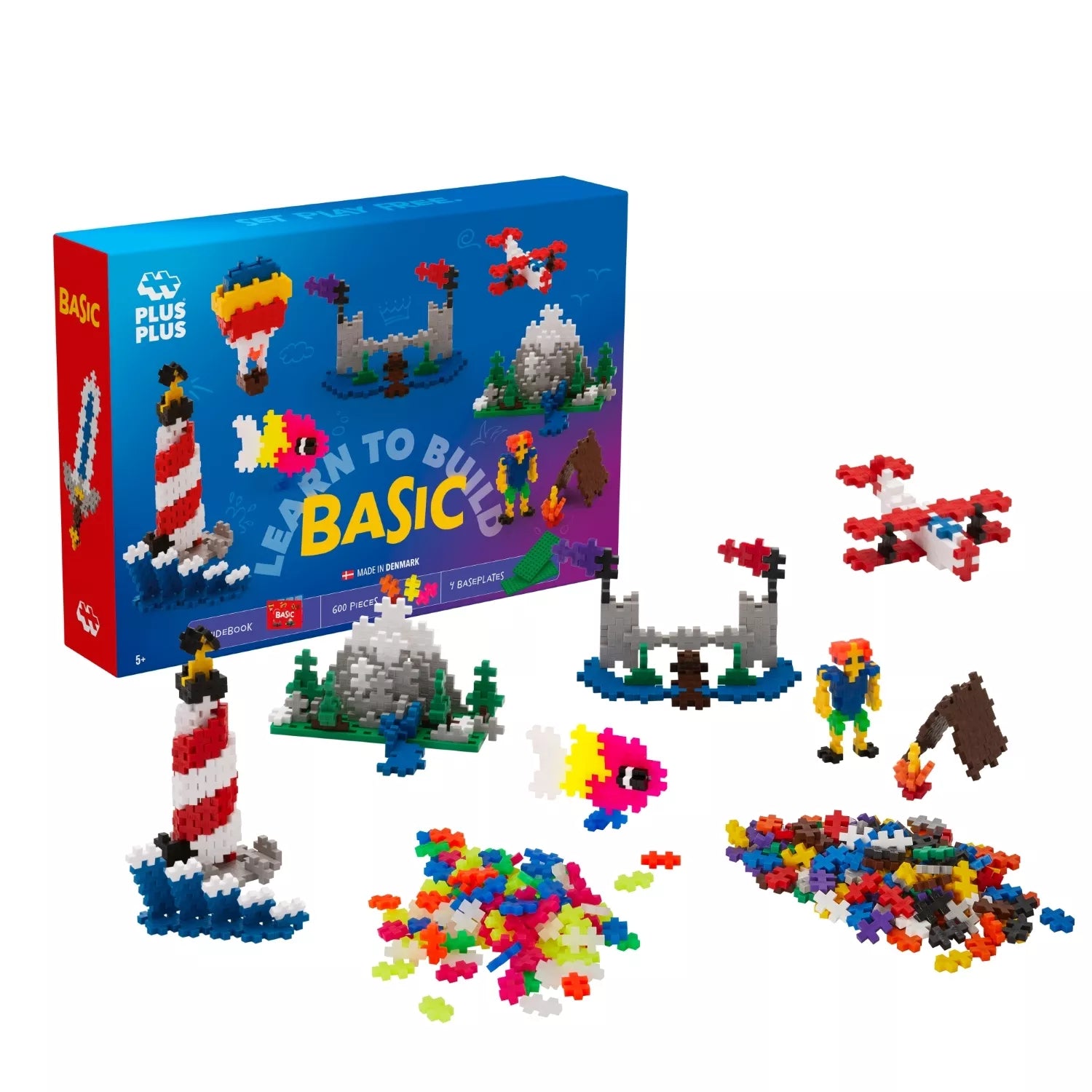 Plus Plus PRADŽIAMOKSLIS, pagrindinių-neoninių spalvų