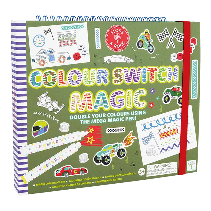 Spalvinimo knygelė su magiškais flomasteriais, Mašinos