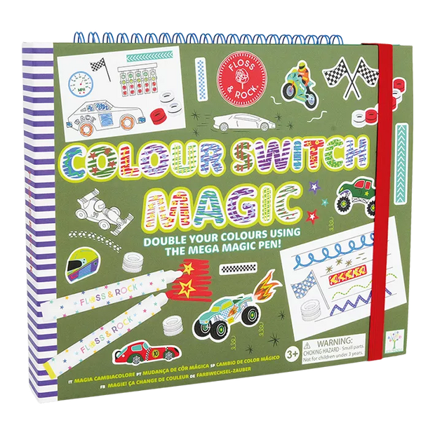 Spalvinimo knygelė su magiškais flomasteriais, Mašinos