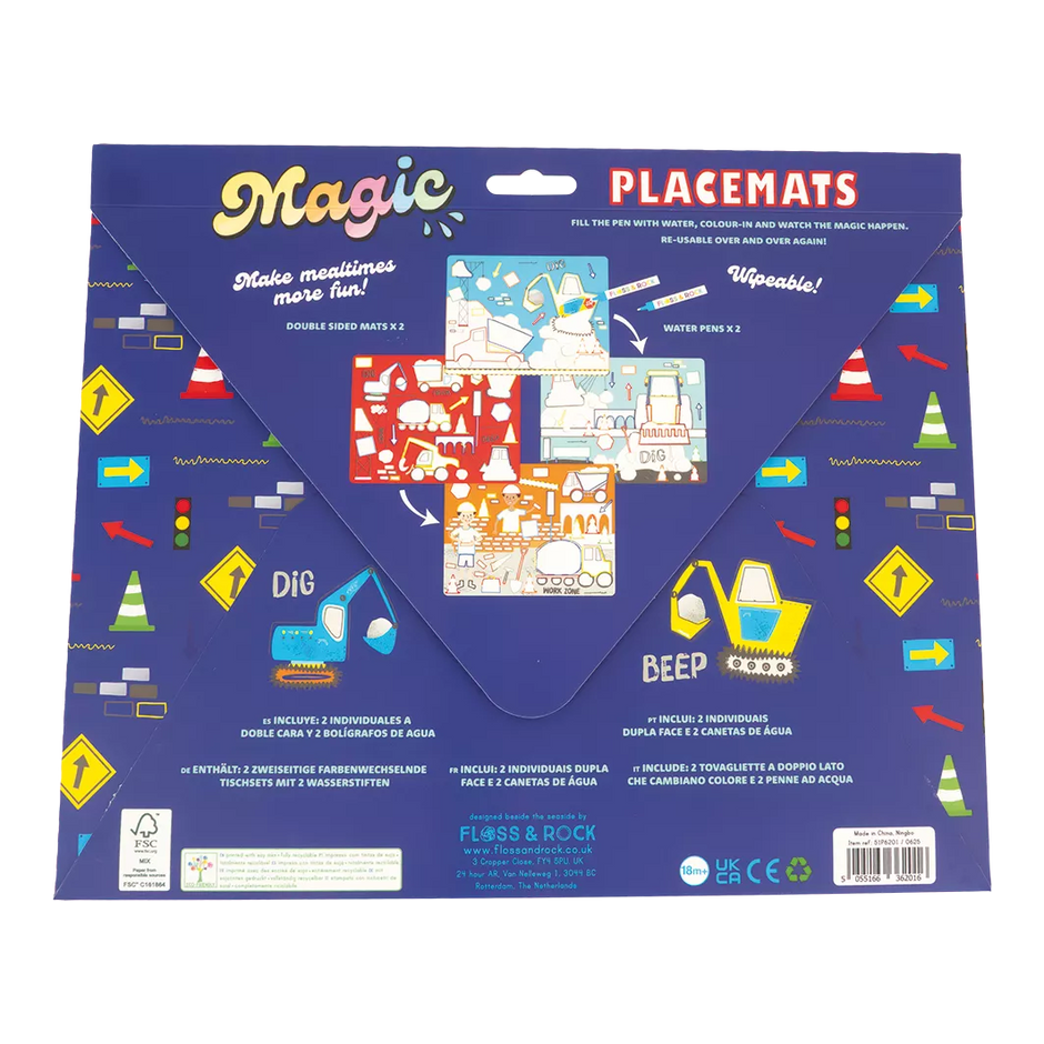 Vandeniu spalvinami padėkliukai, Mašinos