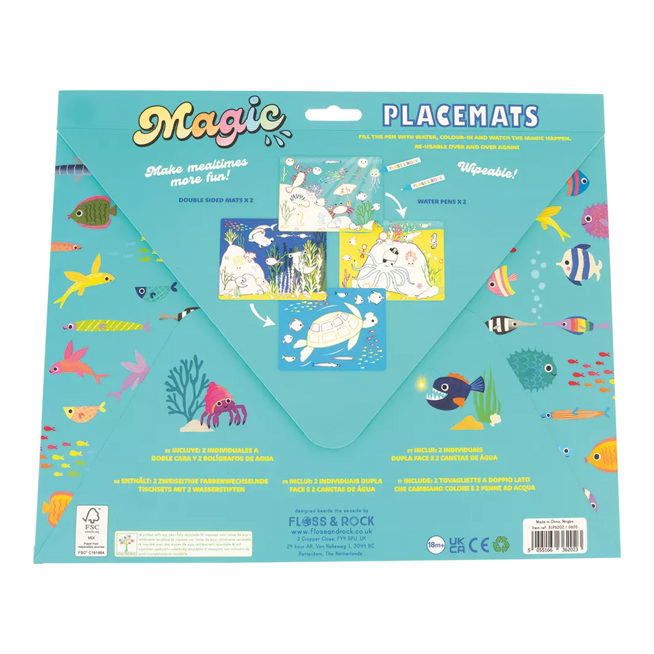 Vandeniu spalvinami padėkliukai, Vandenynas