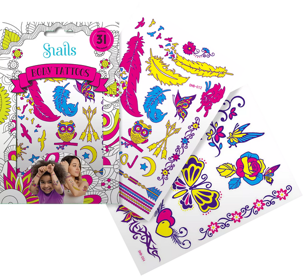 Snails kūno tatuiruotė Neonas N