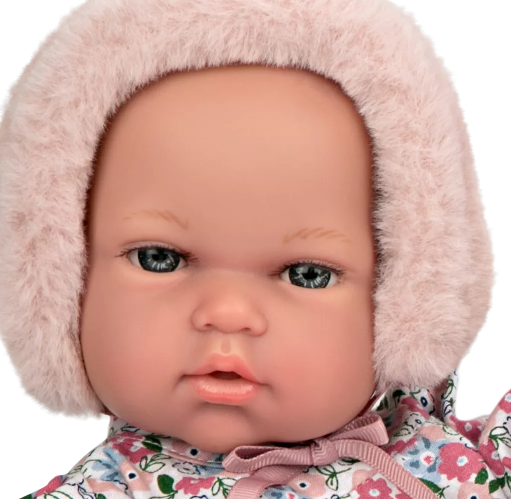 Arias kūdikėlis su rožine kepuryte, 30 cm
