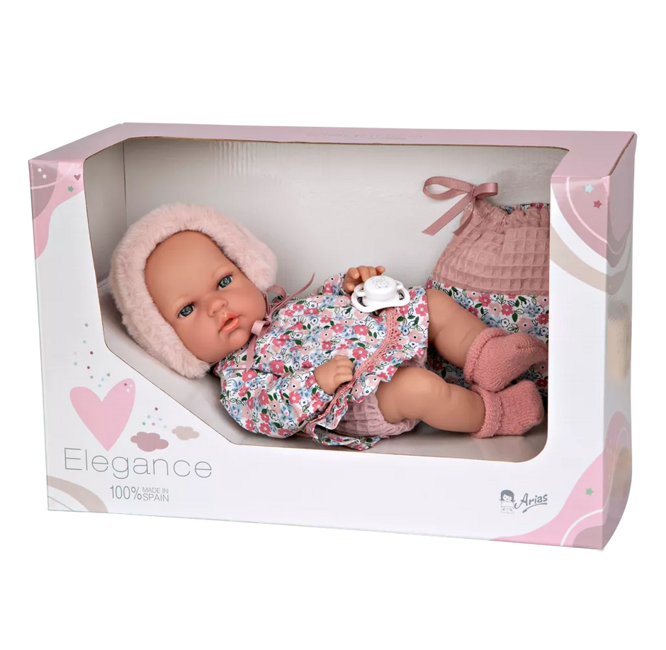 Arias kūdikėlis su rožine kepuryte, 30 cm