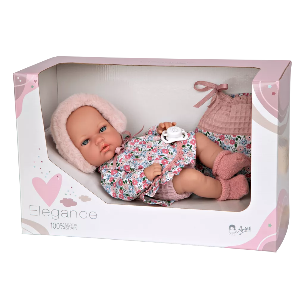 Arias kūdikėlis su rožine kepuryte, 30 cm