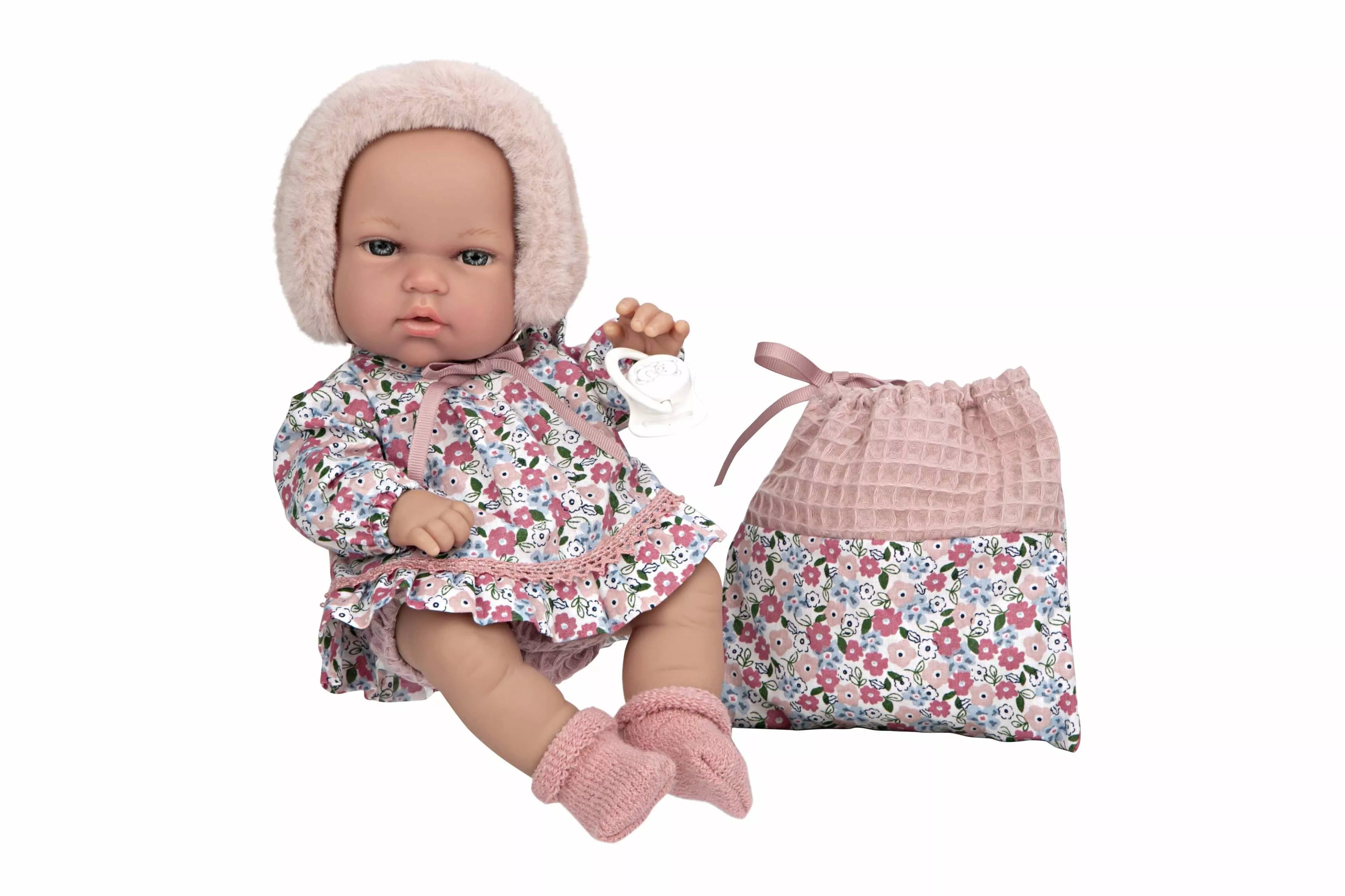 Arias kūdikėlis su rožine kepuryte, 30 cm