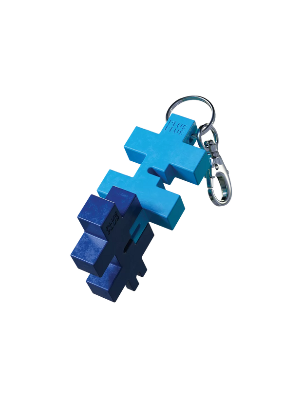 Plus Plus HEXEL DUO raktų pakabukas, šviesiai/tamsiai mėlyna