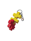 Plus Plus HEXEL DUO raktų pakabukas, geltona/raudona