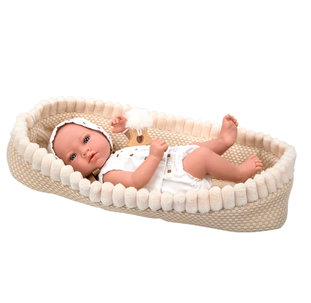 Arias kūdikėlis, mergaitė su rudu lopšeliu, 38 cm