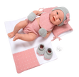 Arias lėlytė Zoe, mergaitė su rožiniu pleduku, 42 cm