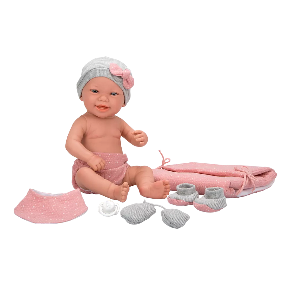 Arias lėlytė Zoe, mergaitė su rožiniu pleduku, 42 cm