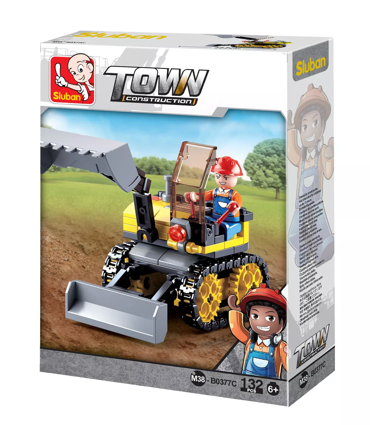 Sluban konstruktorius, Mini ekskavatorius, 132 det.