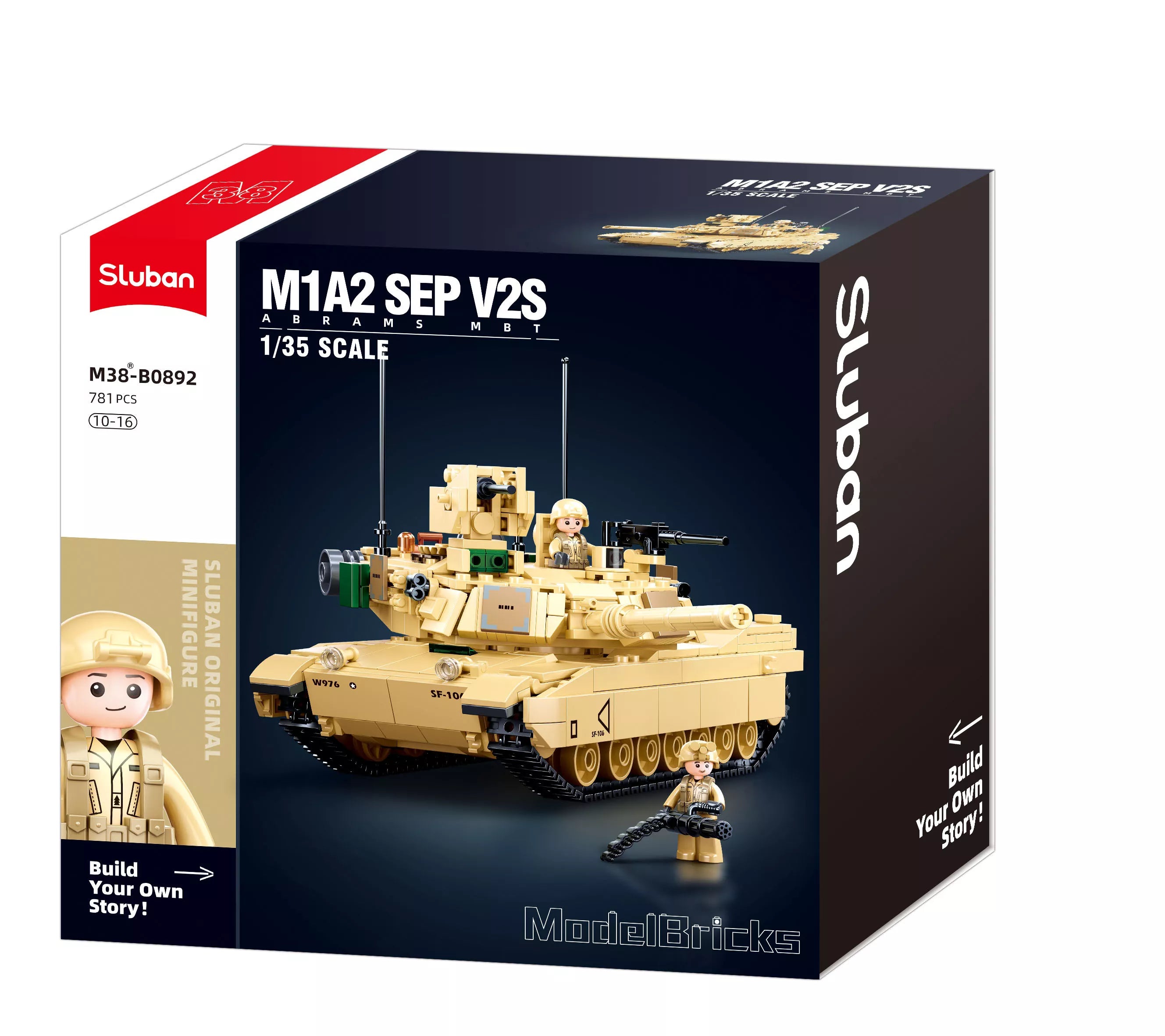 Sluban konstruktorius, M1A2 SEP v2 Abrams kovinis tankas 781 det.