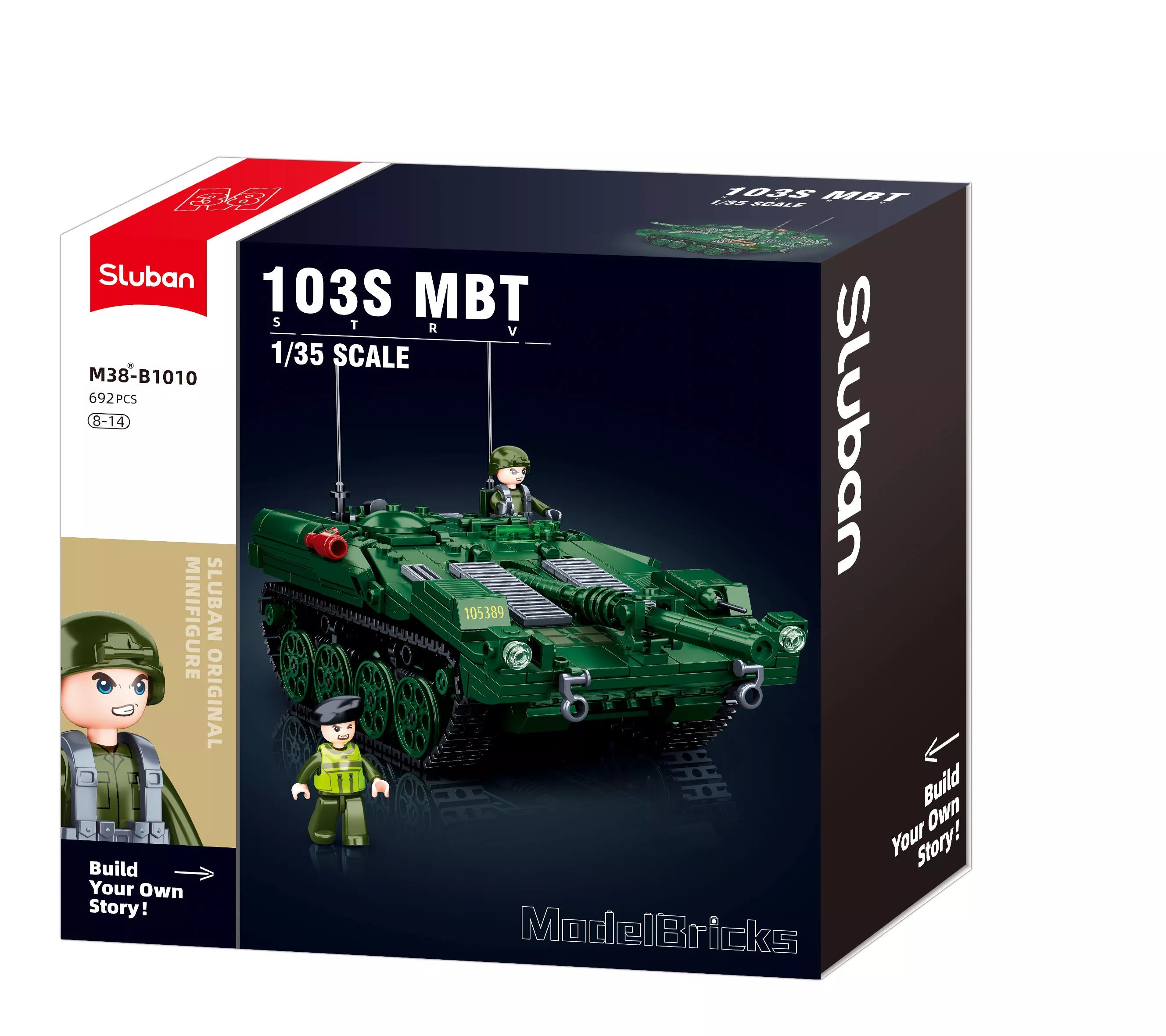 Sluban konstruktorius, Stridsvagn 103 kovinis tankas, 692 det.