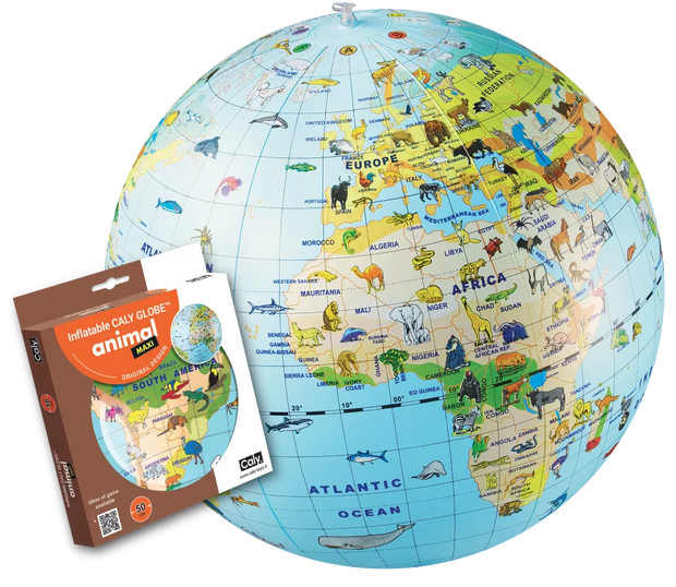 CALY Pripučiamas gaublys-kamuolys Pasaulio gyvūnai, 50 cm