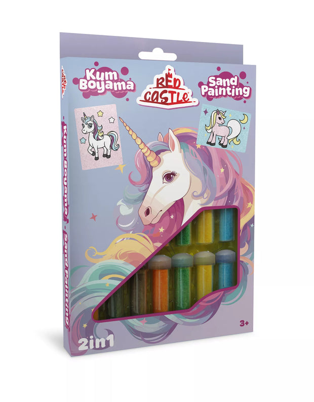 Red Castle kūrybinis smėlio rinkinys 2in1, Vienaragis