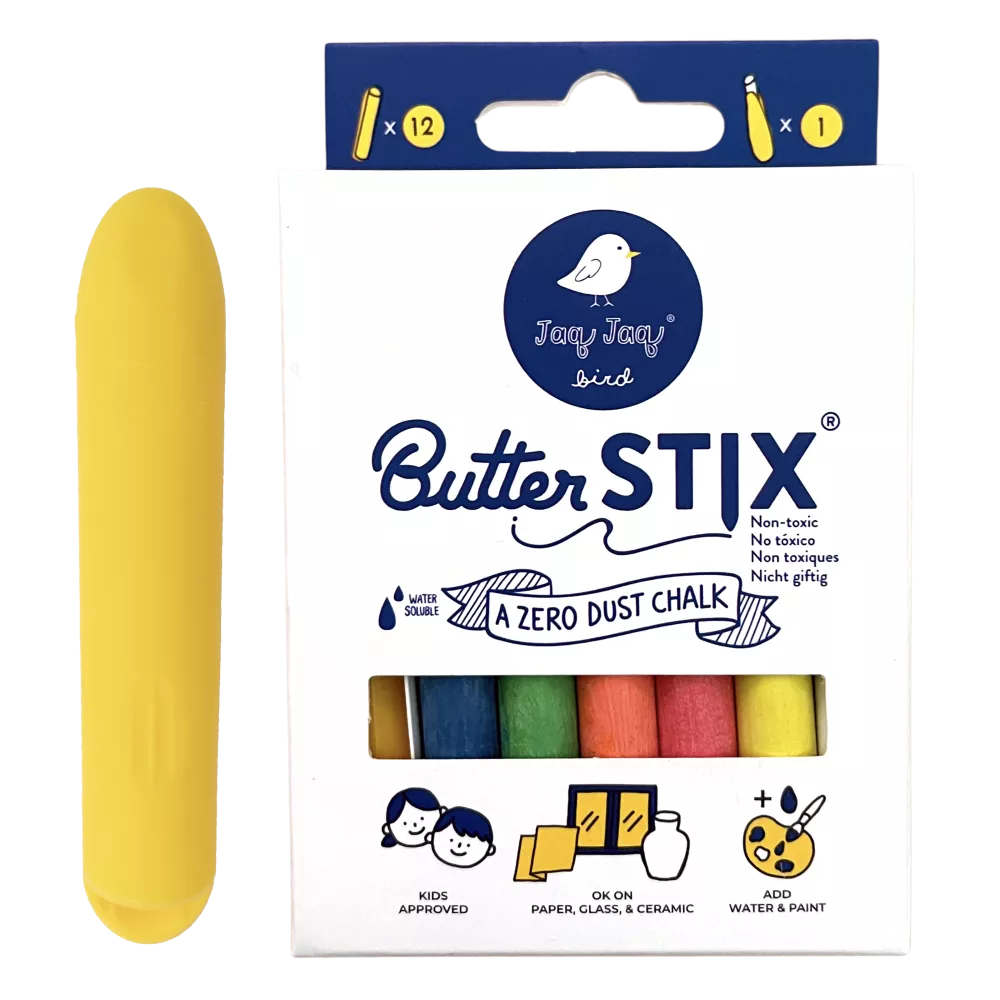 Jaq Jaq Bird kreidelės, spalvotos su laikikliu