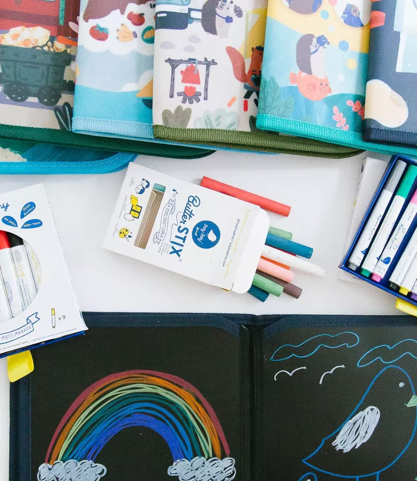 Jaq Jaq Bird kreidelės, spalvotos su laikikliu