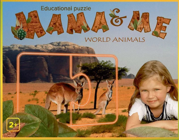 Lavinamoji dėlionė Mama & me, World animals , 2+
