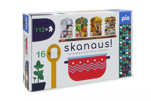 Lavinamoji dėlionė SKANAUS, 3-7 metų vaikams