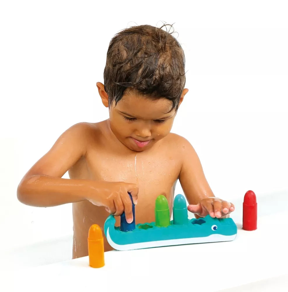 LUDI maudymosi žaislų rinkinys, Kreidelės su krokodilu