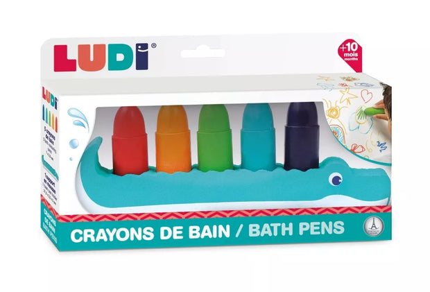 LUDI maudymosi žaislų rinkinys, Kreidelės su krokodilu