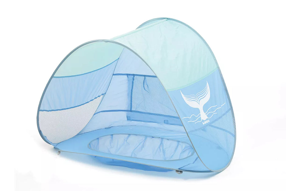 LUDI palapinė-užuovėja-baseinas, mėlynas, 10 mėn.+