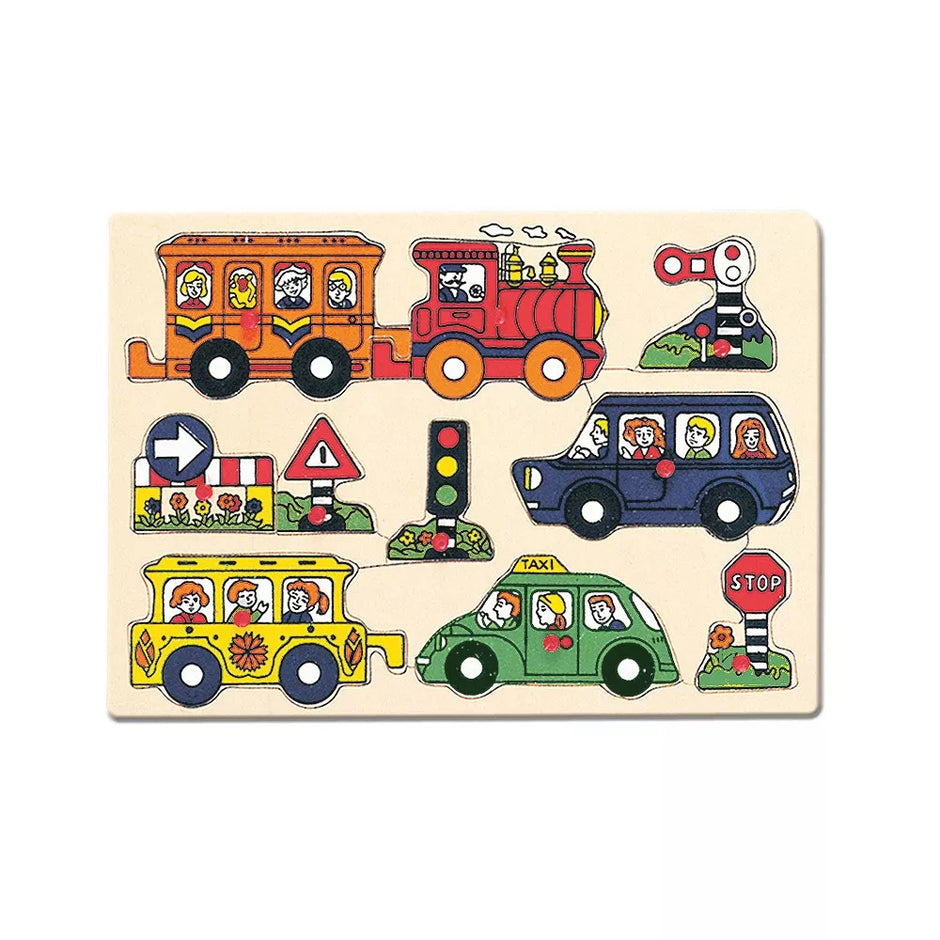 Medinė dėlionė Transportas, 2+