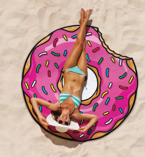 Paplūdimio kilimėlis, Spurga su rožiniu glajumi