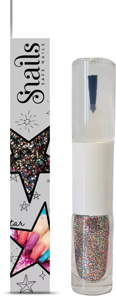 Nagų lako ir blizgučio rinkinys, daugiaspalvis