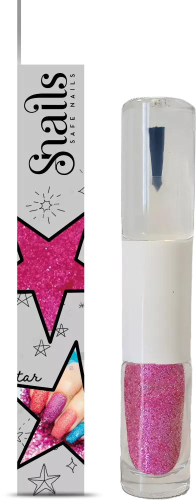 Nagų lako ir blizgučio rinkinys, rožinis