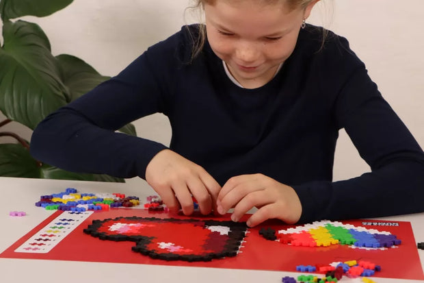 Plus Plus dėlionė pagal skaičius ŠIRDELĖS, 250 det.