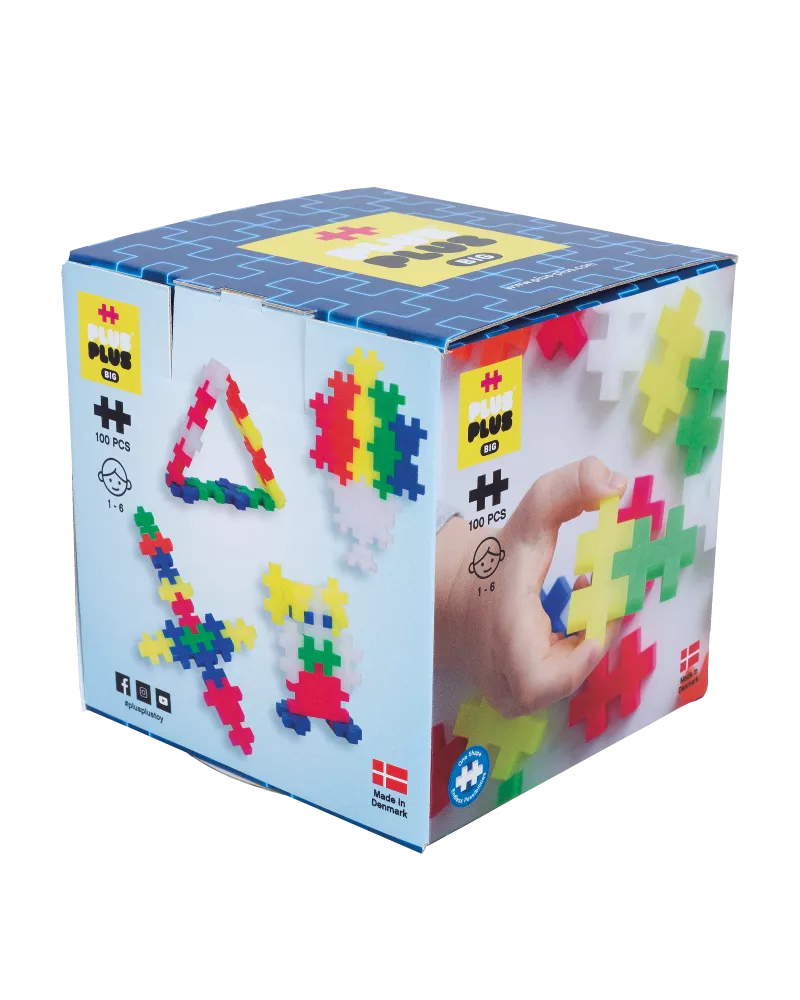 Plus Plus konstruktorius, DIDELĖS, neoninės, 100