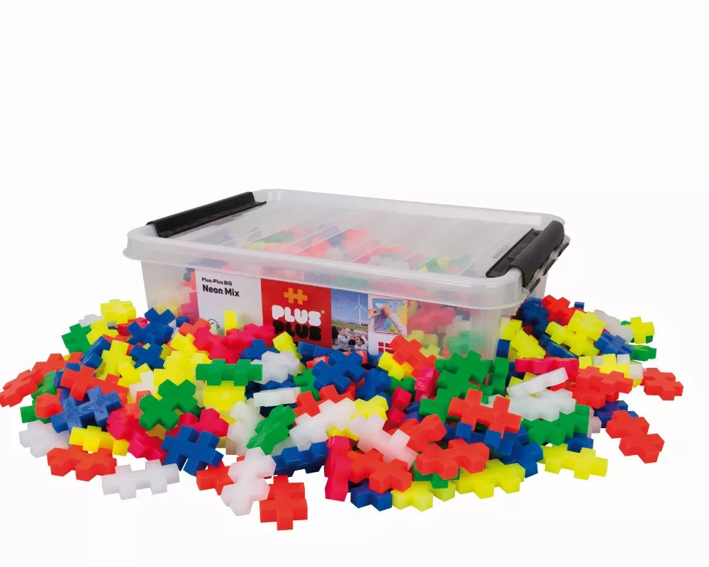 Plus Plus konstruktorius, DIDELĖS, neoninės 200 det.