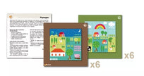 SEPP magnetinių mozaikų rinkinys Kraštovaizdžiai, 6 vaikams