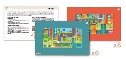 SEPP magnetinių mozaikų rinkinys Mano miestas, 6 vaikams