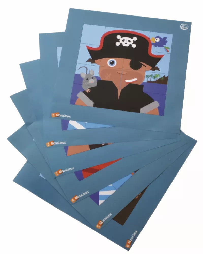 SEPP magnetinių mozaikų rinkinys Piratai, 6 vaikams