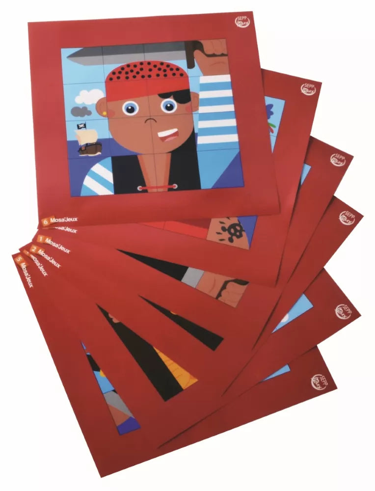 SEPP magnetinių mozaikų rinkinys Piratai, 6 vaikams