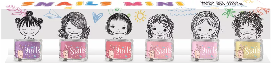 Snails Mini nagų lakų rinkinys (6 vnt) - NUPLAUNAMAS nagų lakas