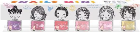 Snails Mini nagų lakų rinkinys (6 vnt) - NUPLAUNAMAS nagų lakas