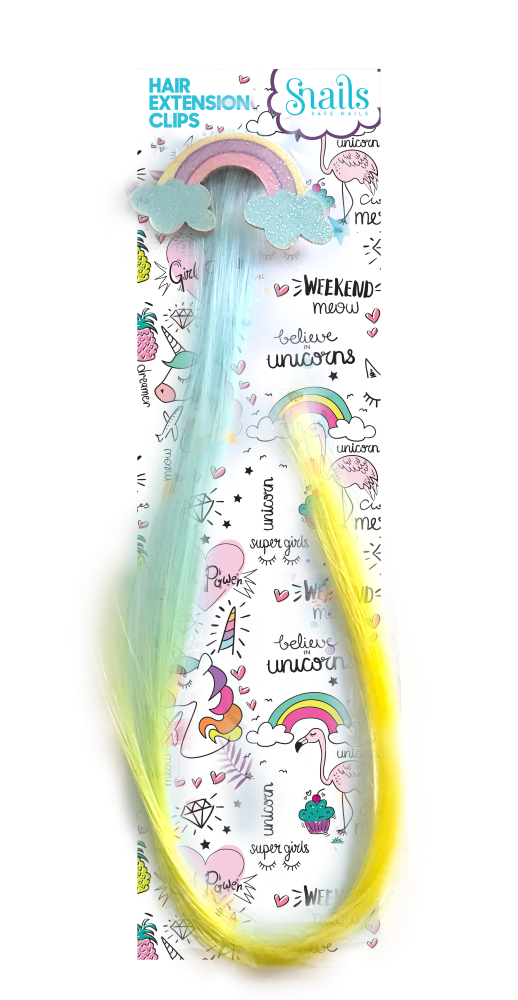 Snails plaukų sruogelė su segtuku, Vaivorykštė