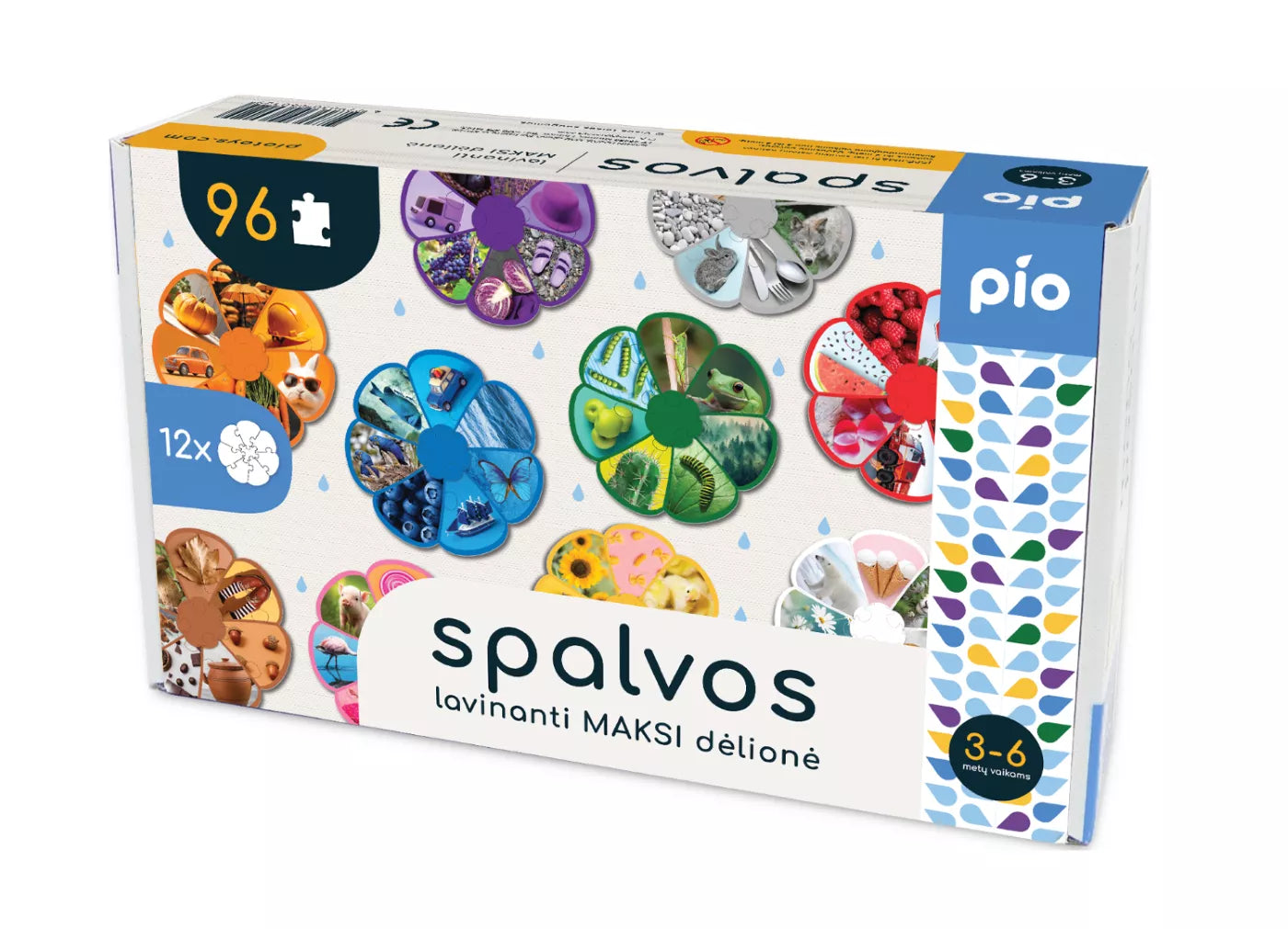 Lavinanti dėlionė SPALVOS, 3-6 metų vaikams