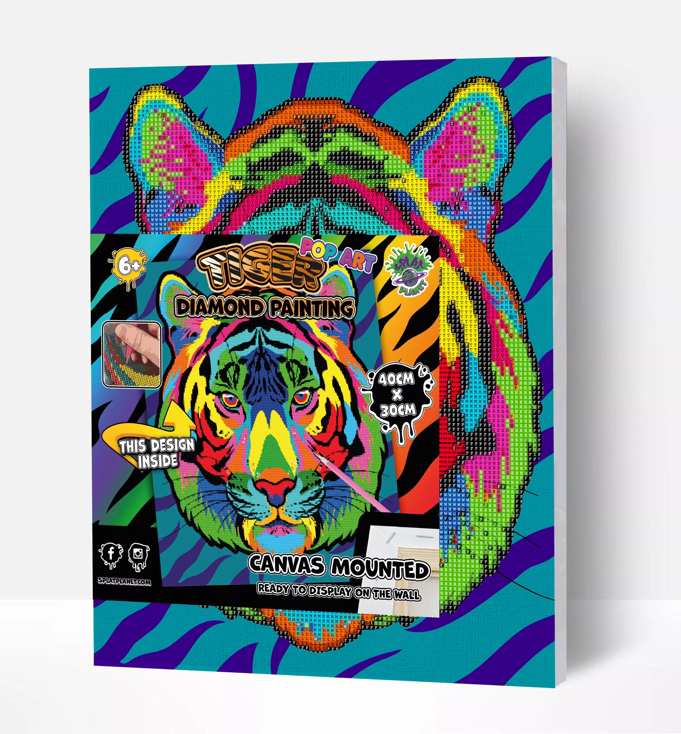 Splat Planet deimantinė dėlionė POP TIGRAS 30x40 cm